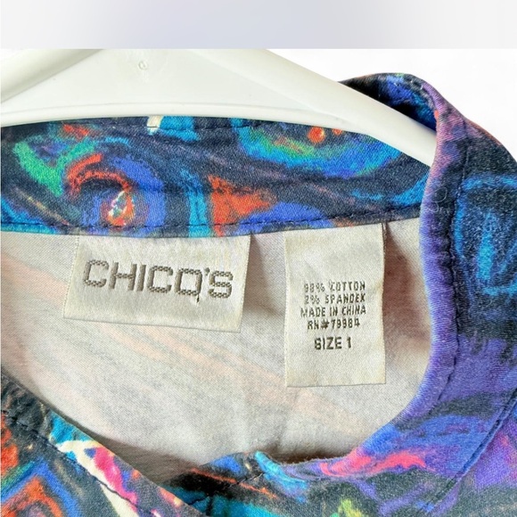 Chico's Multicolor Abstract Print Jacket - Picture 3 of 3